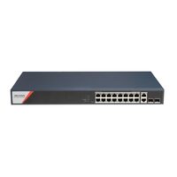 Switch Smart Managed 16 porturi HIKVISION DS-3E1520HP-SI-16P2T2F, Extended POE
