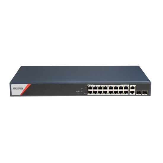Switch Smart Managed 16 porturi HIKVISION DS-3E1520HP-SI-16P2T2F, Extended POE