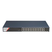 Switch smart managed 24 porturi HIKVISION DS-3E1528HP-SI-24P2T2F, Extended POE